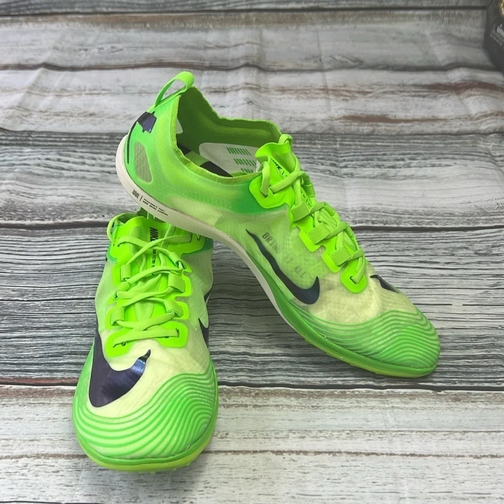 Nike Zoom Victory Volt Track Field Shoes Neon Green/Blue Varsity Junior Size 7.5